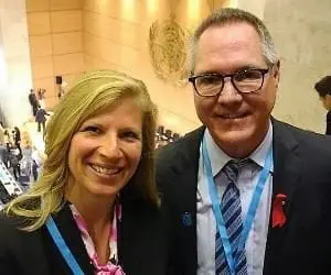 Dr. Cassirer and Michele Maiers at WHO conference