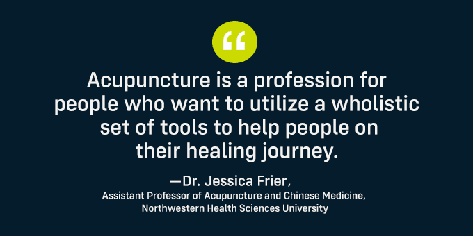 Acupuncturists help people on their healing journey.