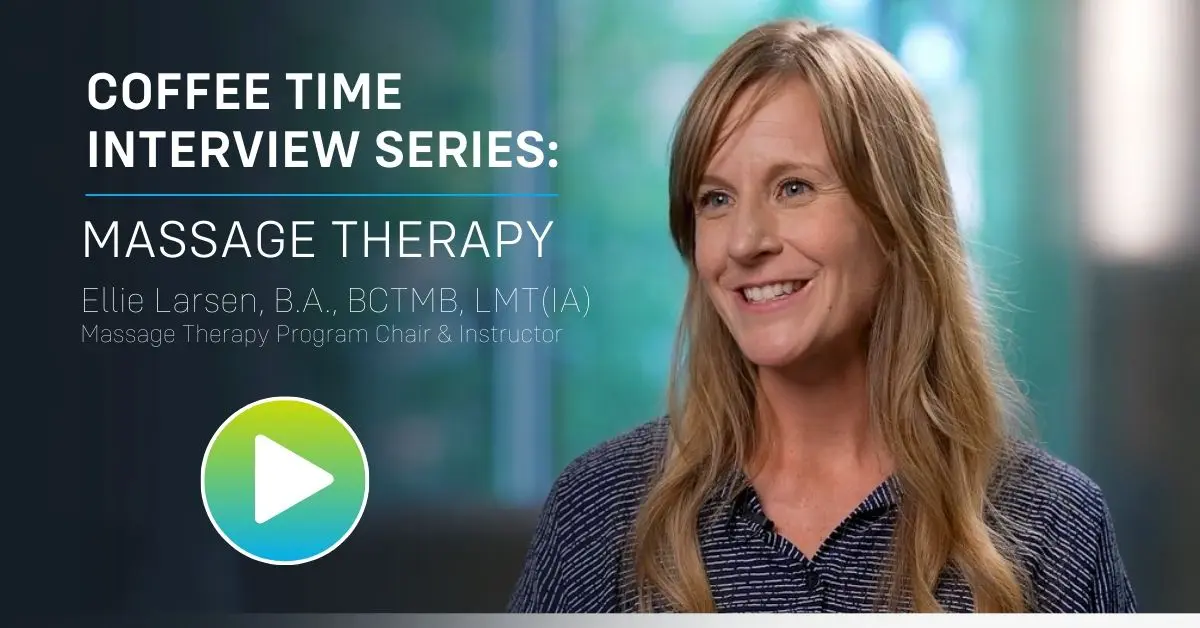 Coffee Time with Massage Therapy Chair & Instructor, Ellie Larsen