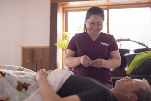 Dr. Tran treating a patient