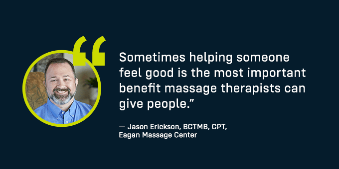 Helping someone feel good is an important benefit of massage therapy.