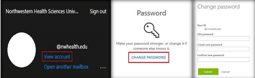 change password screenshot